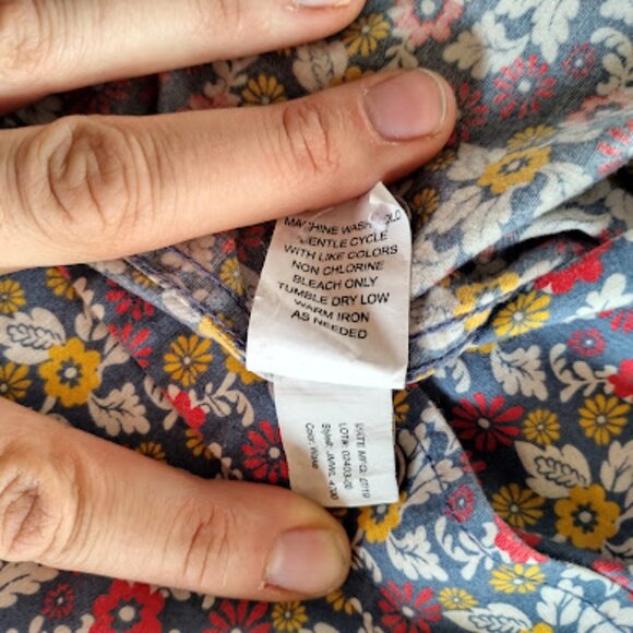 JOHNNIE-O | Hangin Out Floral Long Sleeve Button Down Shirt 'Wake' Casual  M - Picture 11 of 11